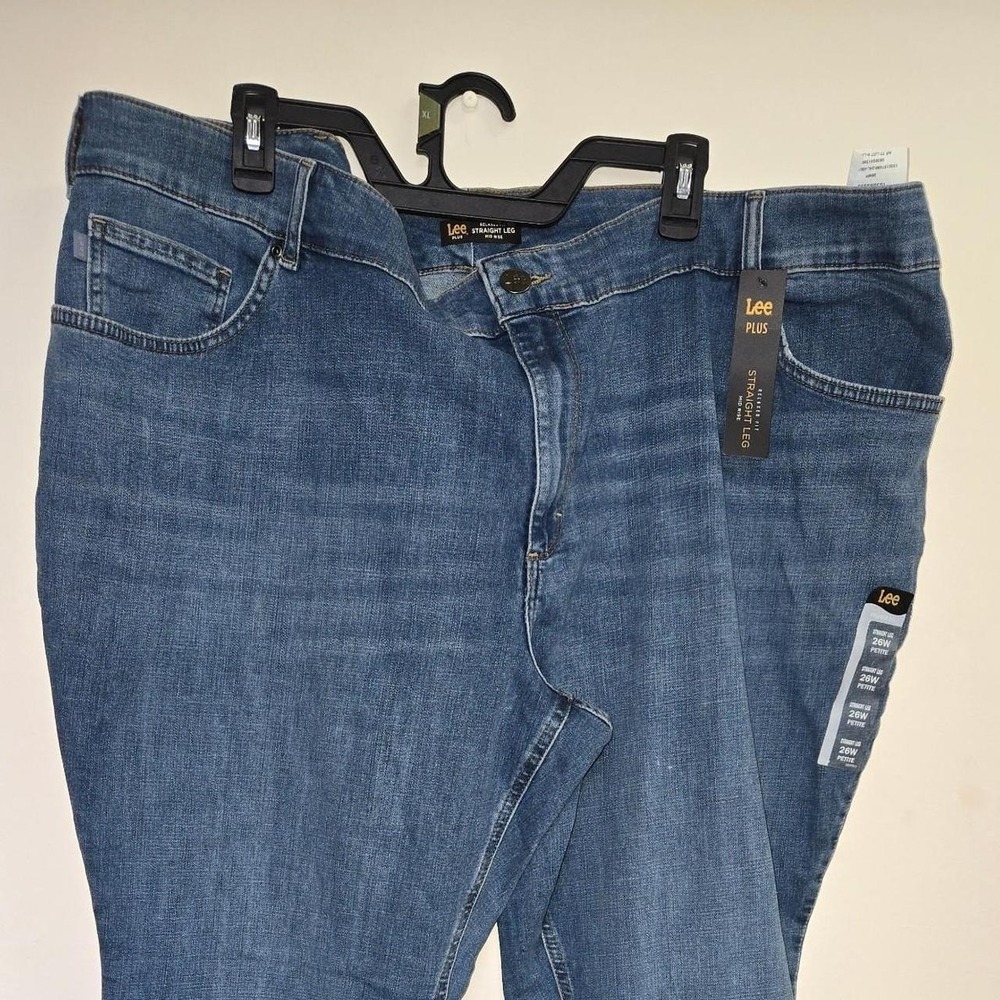 Plus size Lee blue straight leg jeans Size 26W pettite